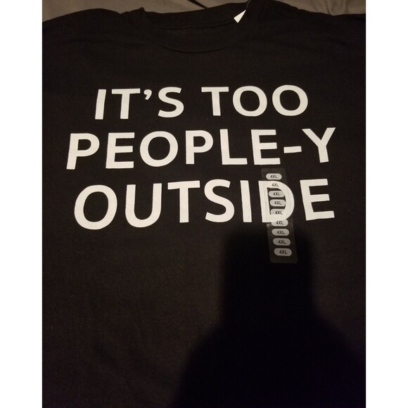 Mens 4XL T-Shirt, Black, Short Sleeve - Picture 2 of 3